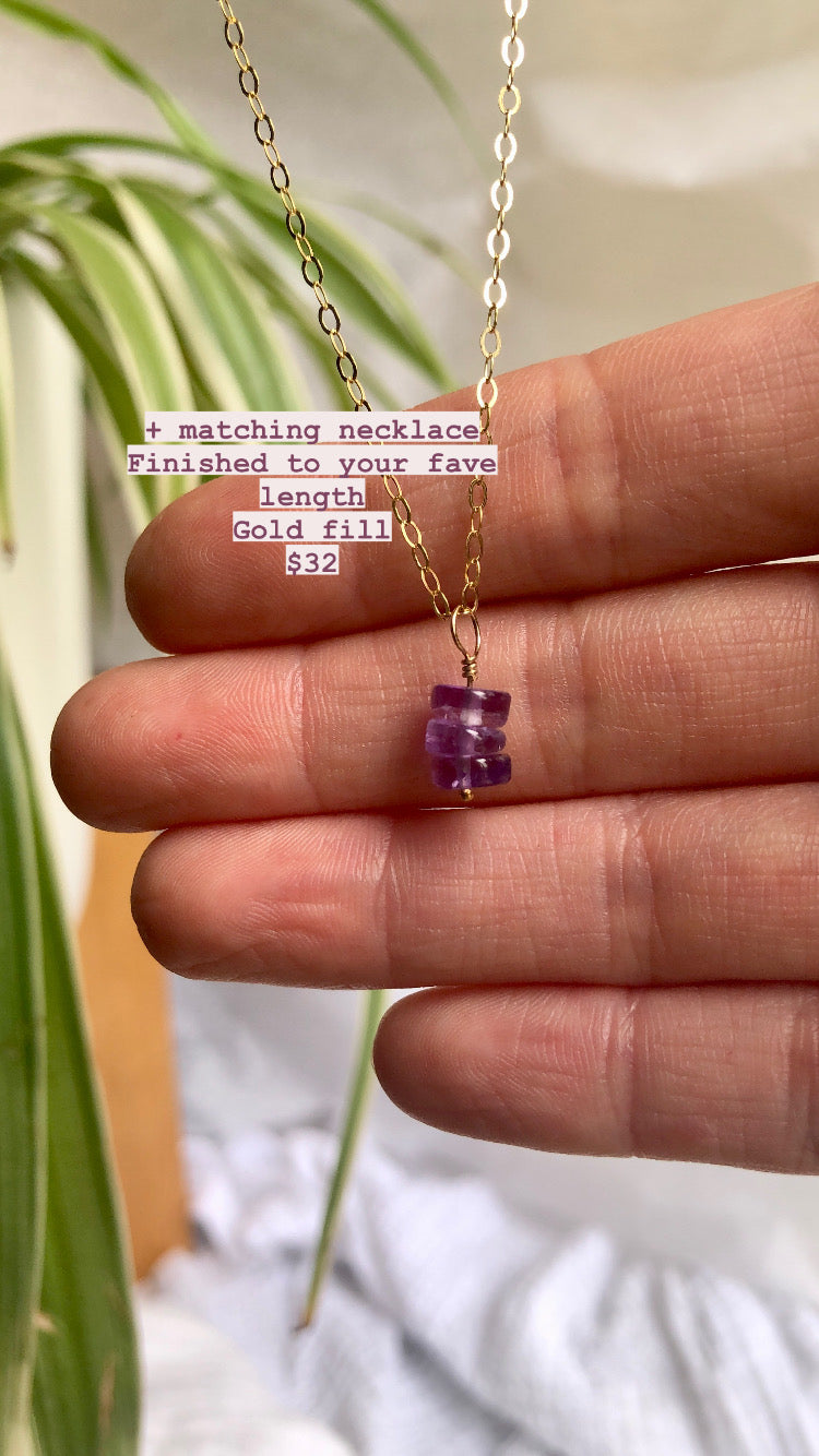 CLEARANCE - Amethyst cluster necklace