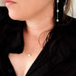 Jamie Chain Drop Earrings - Near-round Edison Pearl Chain Drop Earrings