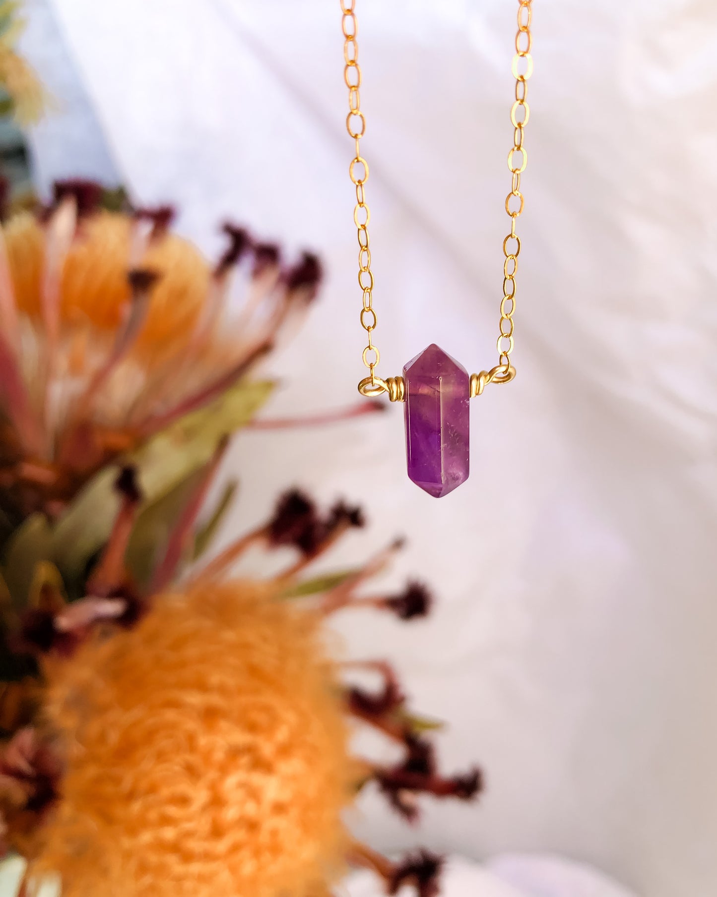 Amethyst Pendant Necklace