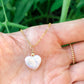 Heart Shaped Baroque Pearl Neckalce - Gold Filled or Sterling Silver