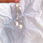 Phoebe Chain Pearl Drop Earrings - Long Chain Baroque Pearl Earrings