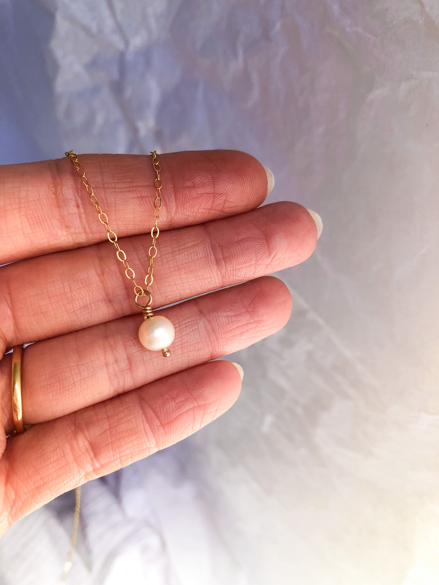 Emmy Pearl Drop Necklace