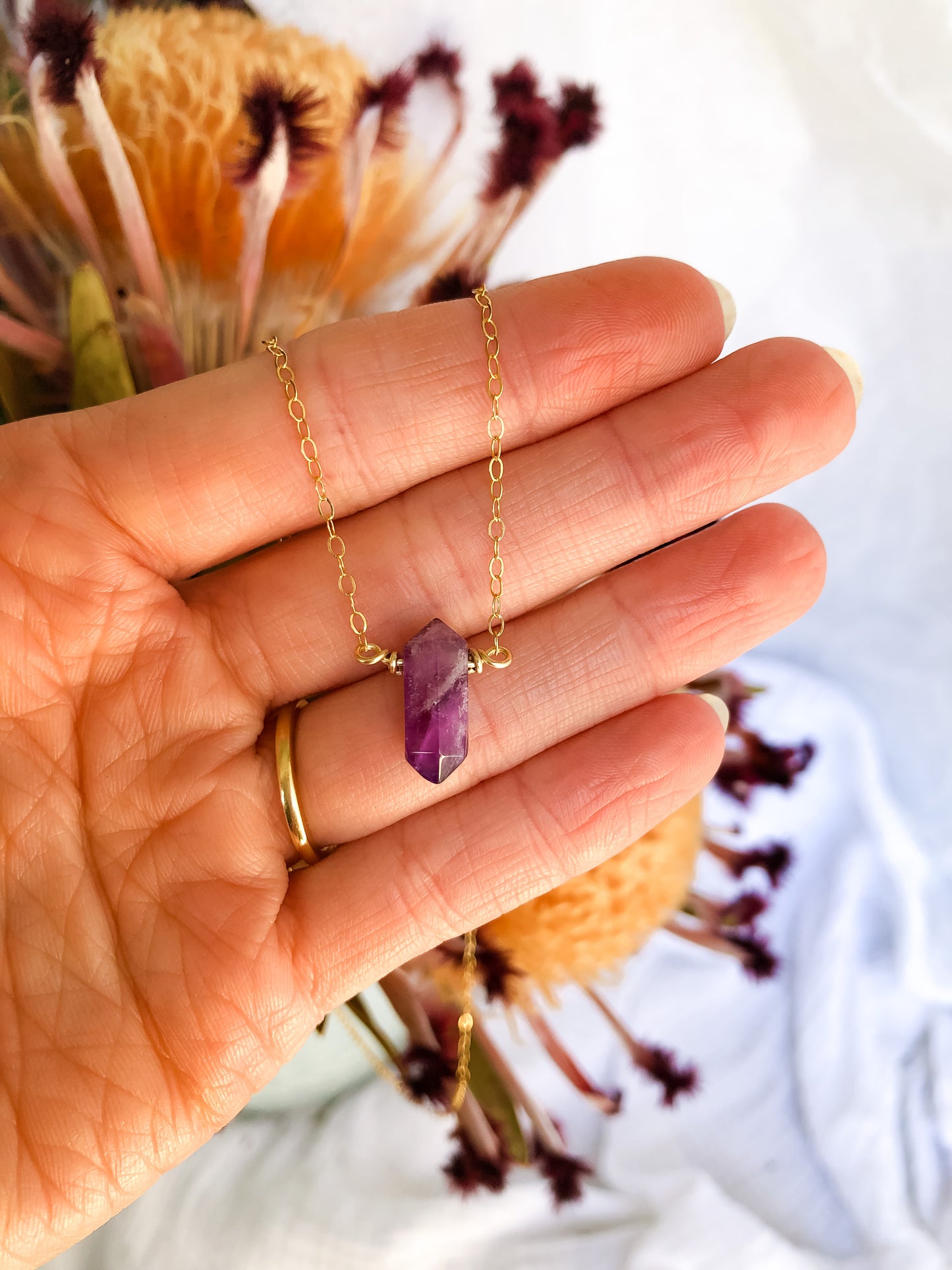 Amethyst Pendant Necklace