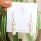 Sofi Drop Earrings - Three Baroque Pearl Drop Earrings