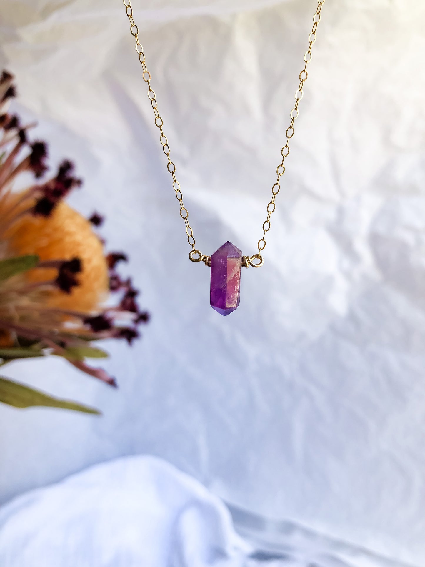 Amethyst Pendant Necklace