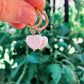 Heart Shaped Baroque Pearl Hoop Earrings - Gold Filled or Sterling Silver