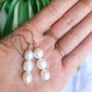 Sofi Drop Earrings - Three Baroque Pearl Drop Earrings