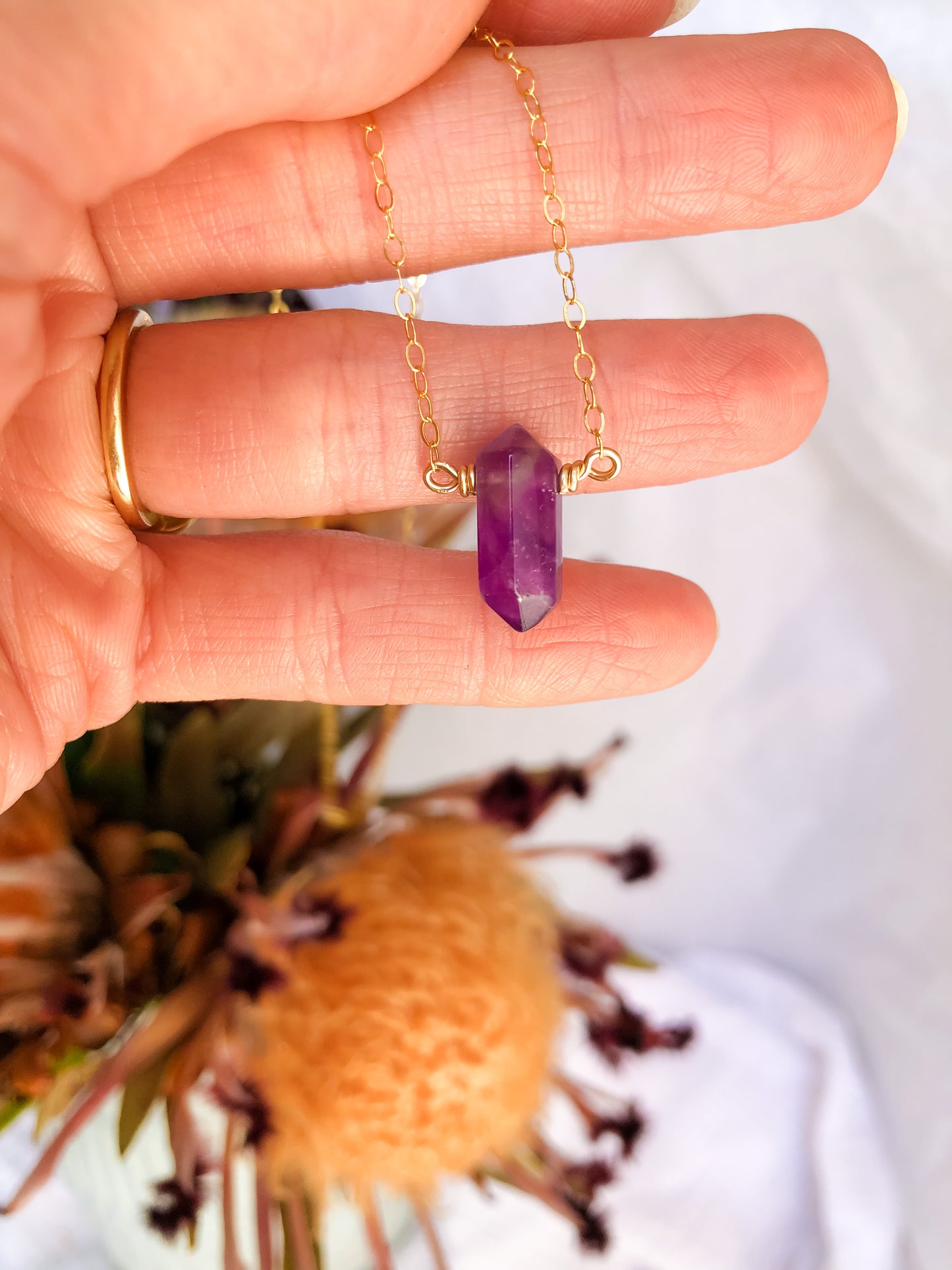 Amethyst Pendant Necklace