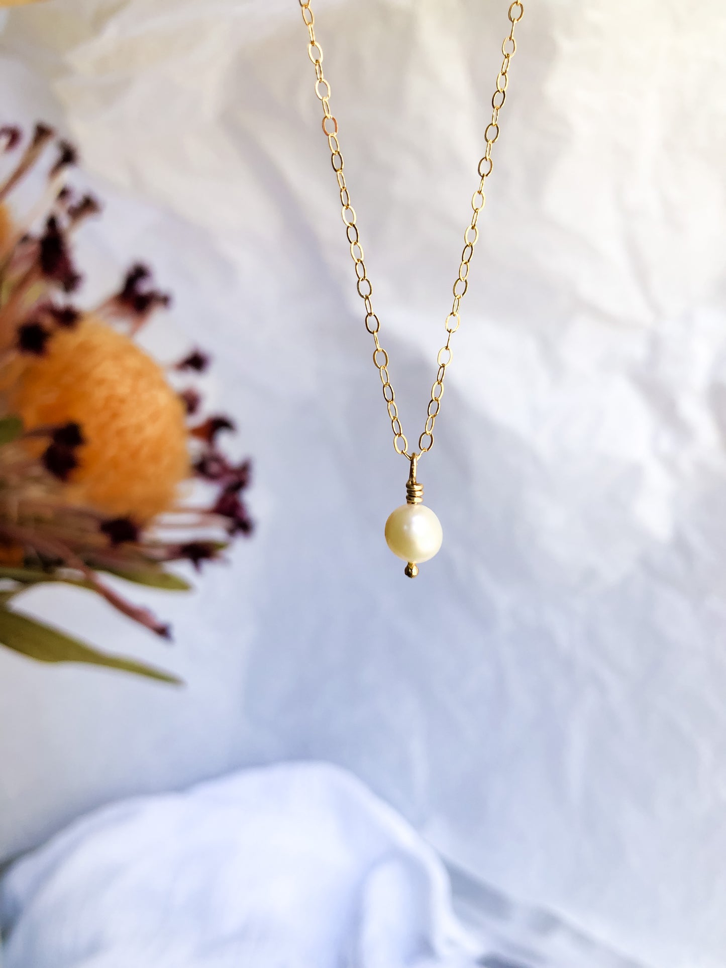 Emmy Pearl Drop Necklace