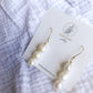 Sofi Drop Earrings - Three Baroque Pearl Drop Earrings