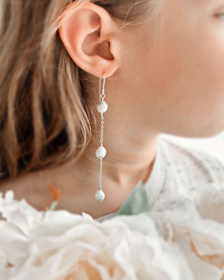 Medium Pearl Drop Earrings