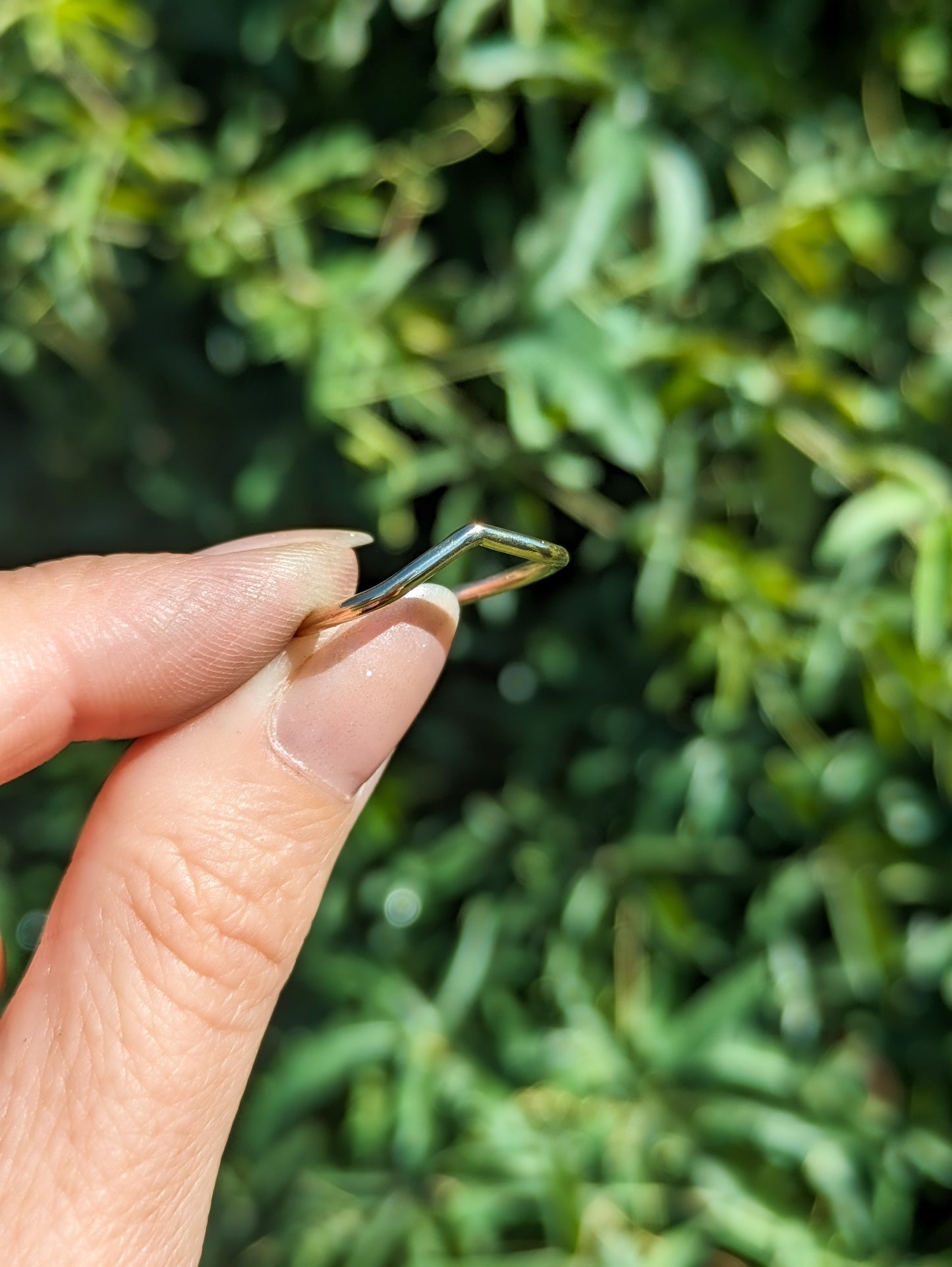 Wishbone ring - dainty stacker ring