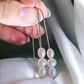 Lucy Pearl Threaders - Long Hook Natural Pearl Earrings