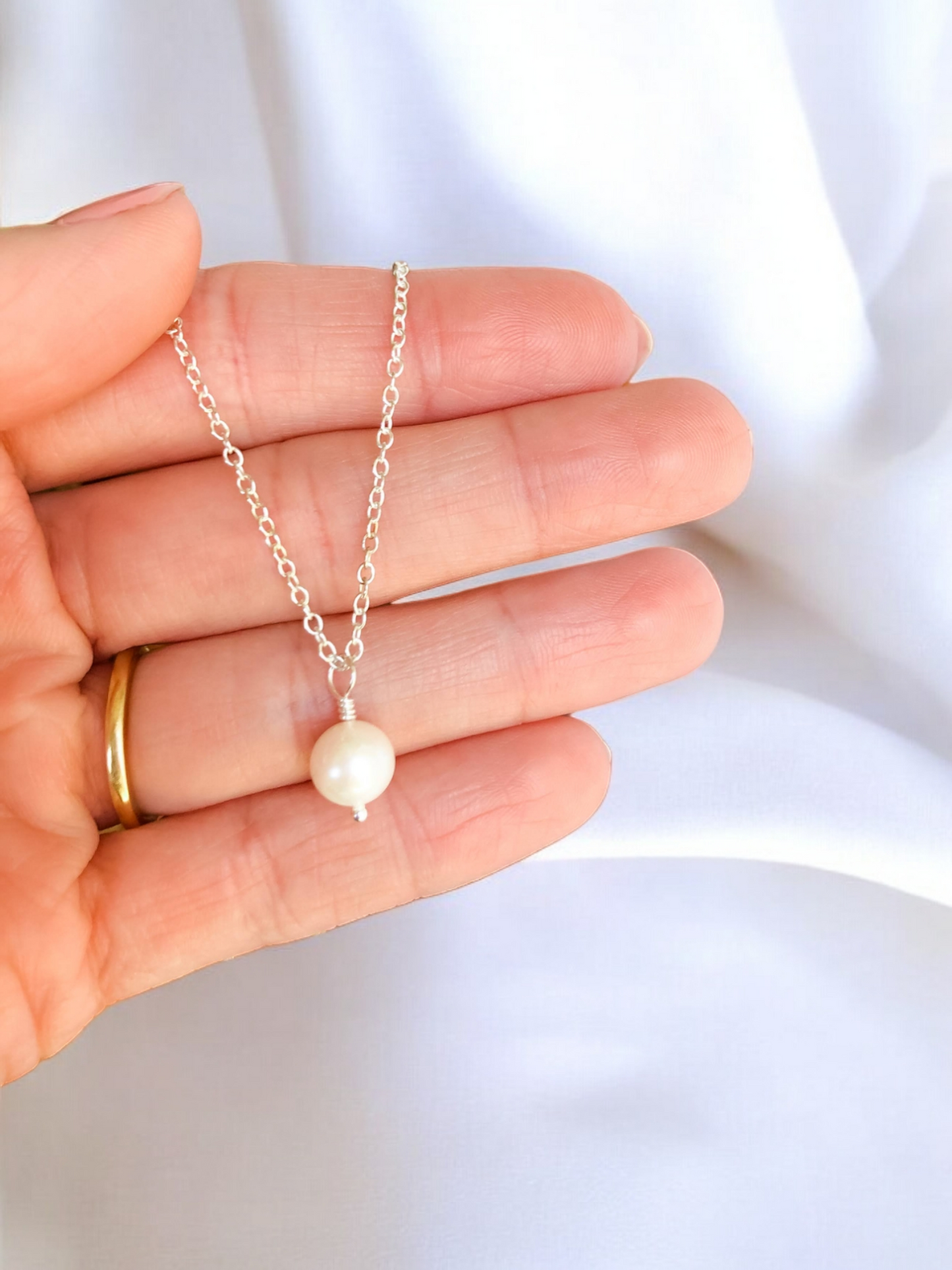 Emmy Pearl Drop Necklace