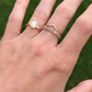 Wishbone ring - dainty stacker ring