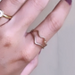 Wishbone ring - dainty stacker ring