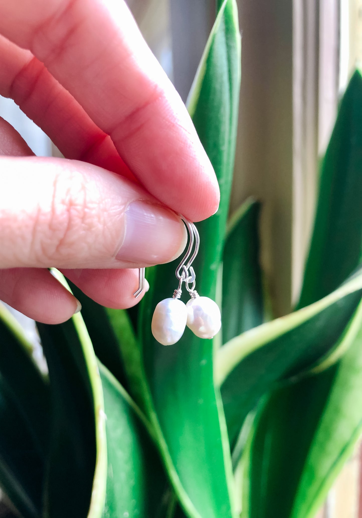 Tilly Drops - Natural Baroque Pearl Drop Earrings